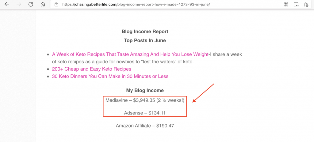 Chasing a Better Life Income Report