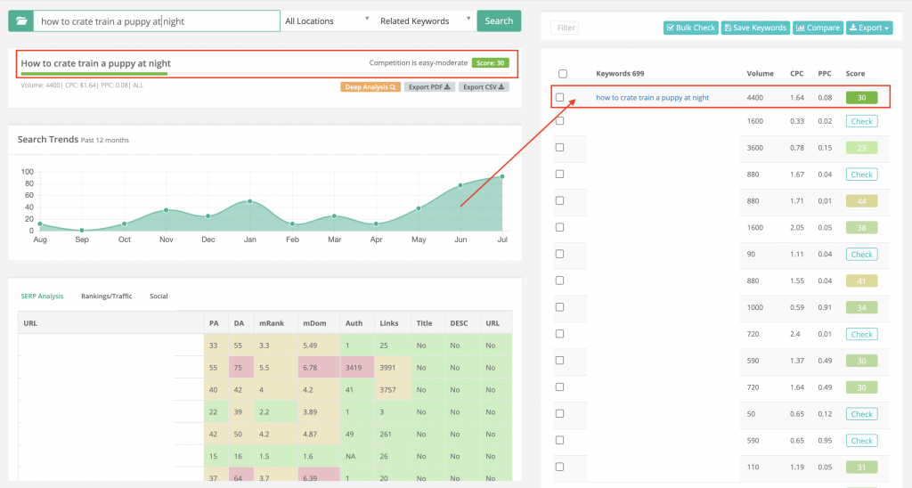 KeySearch example image